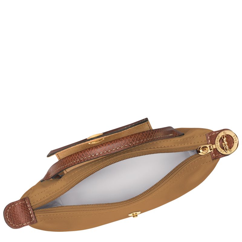 Brown Longchamp Le Pliage Original With Handle Men Pouch | Ksa-609STHJRU