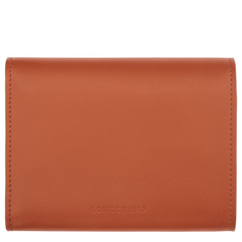 Brown Longchamp Le Roseau Compact Women Wallet | Ksa-584ZPEAOU