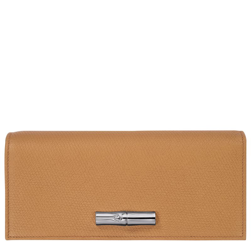 Brown Longchamp Le Roseau Flap Women Wallet | Ksa-584FLBWHA