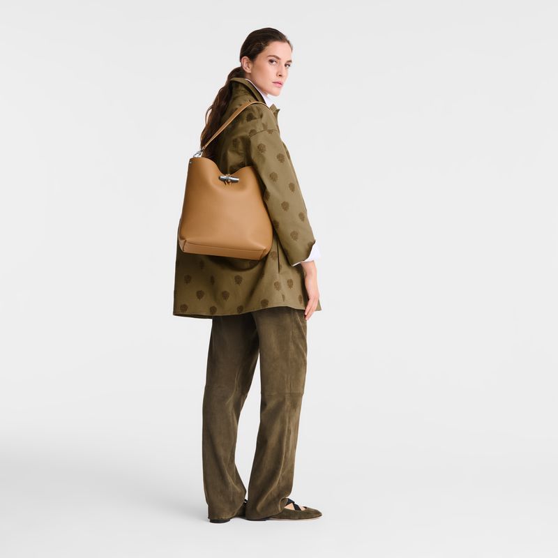 Brown Longchamp Le Roseau M Shoulder Bag Women Shoulder Bag | Ksa-219BJTKSZ