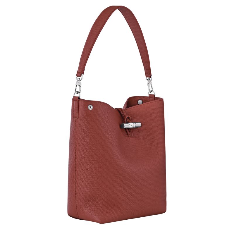 Brown Longchamp Le Roseau M Women Shoulder Bag | Ksa-526UYHPKC
