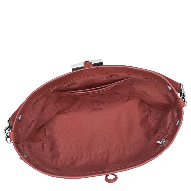 Brown Longchamp Le Roseau M Women Shoulder Bag | Ksa-526UYHPKC
