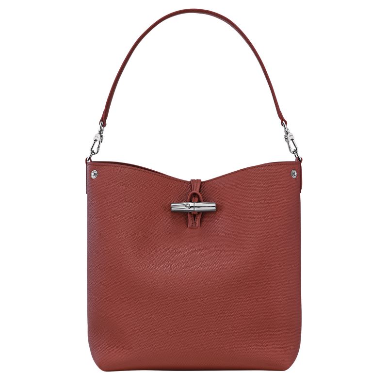 Brown Longchamp Le Roseau M Women Shoulder Bag | Ksa-526UYHPKC