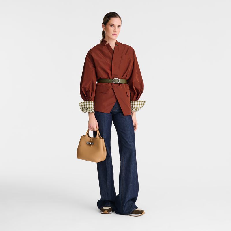 Brown Longchamp Le Roseau S Women Handbag | Ksa-967WXVZEO