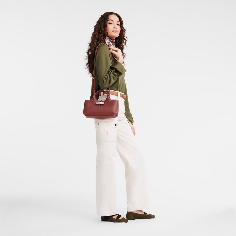 Brown Longchamp Le Roseau S Women Handbag | Ksa-571YEFJAD