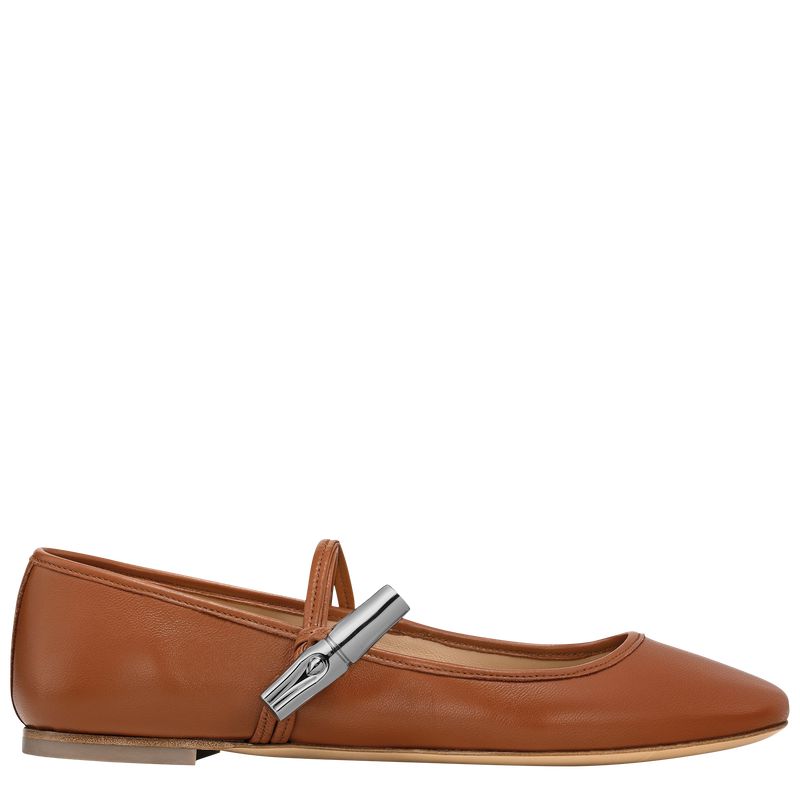 Brown Longchamp Le Roseau Women Ballerinas | Ksa-583CUPRFH