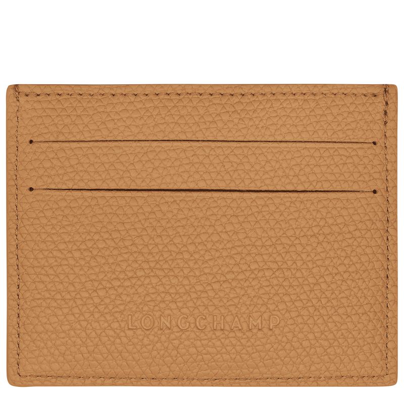Brown Longchamp Le Roseau Women Card Holder | Ksa-218FBOQYK