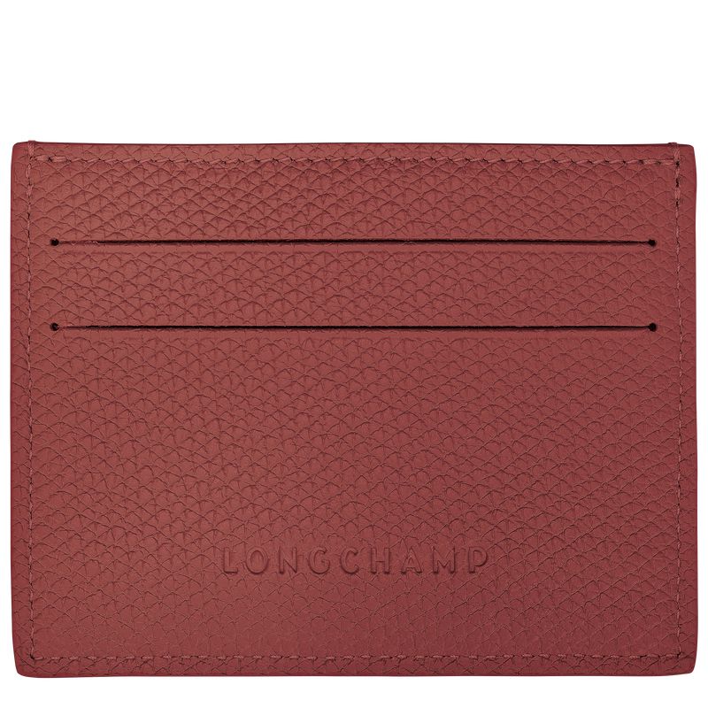 Brown Longchamp Le Roseau Women Card Holder | Ksa-476NVYODF