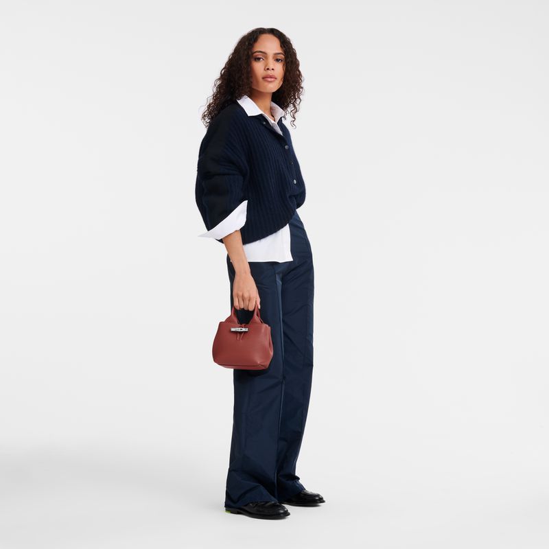 Brown Longchamp Le Roseau Xs Women Handbag | Ksa-549PEUTNZ
