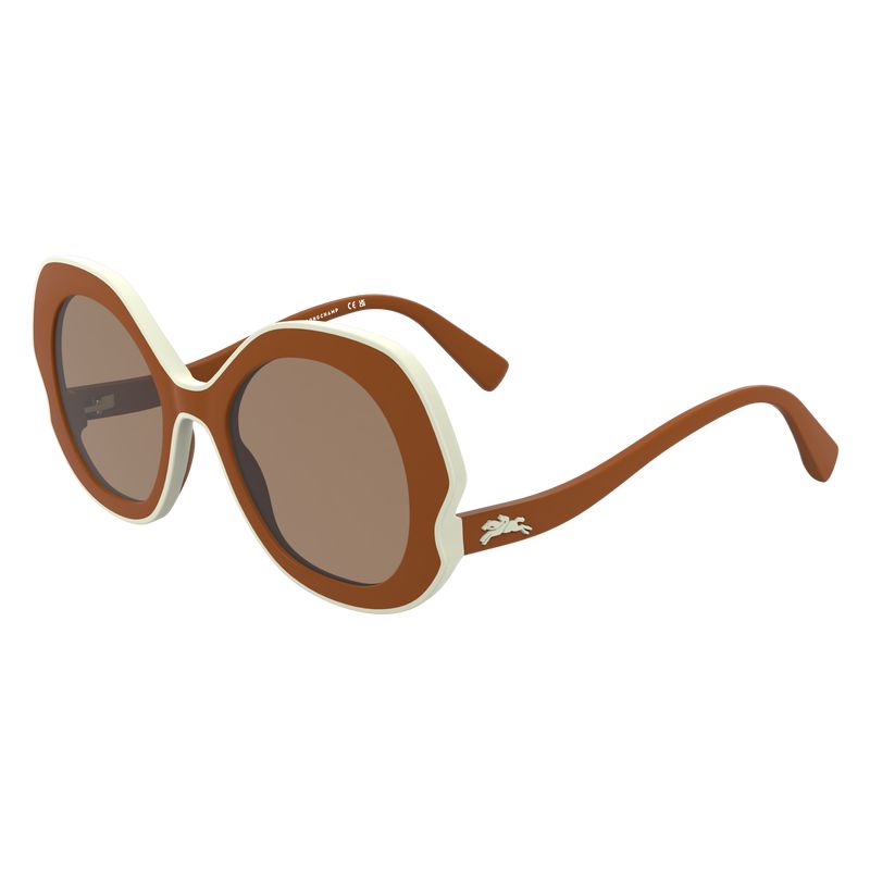 Brown Longchamp Plant Based Resin Women Sunglasses | Ksa-379FGONJS