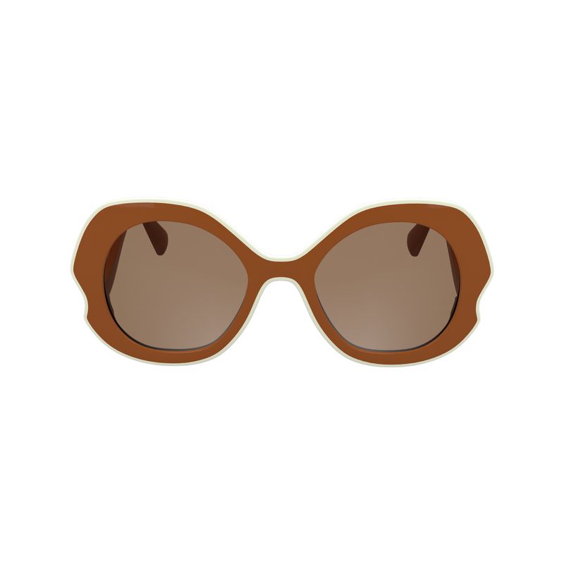 Brown Longchamp Plant Based Resin Women Sunglasses | Ksa-379FGONJS