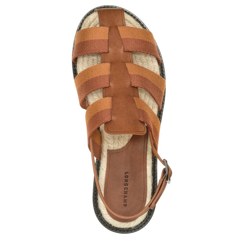 Brown Longchamp Shadow Women Sandals | Ksa-168WCATYV