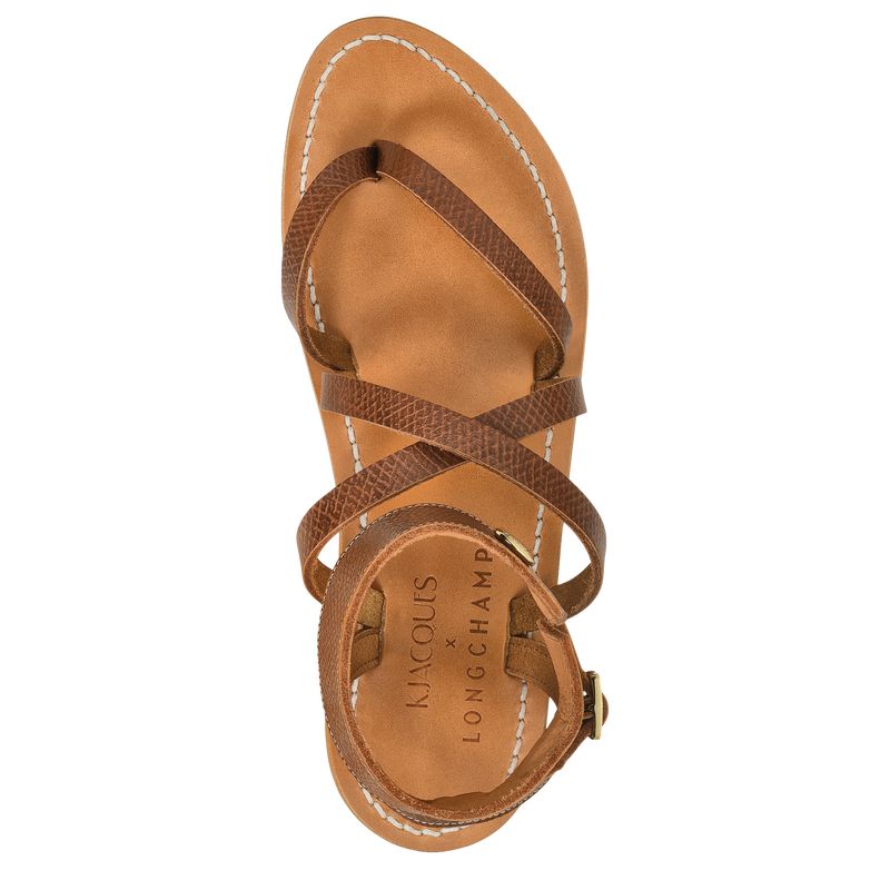 Brown Longchamp X K.Jacques Women Sandals | Ksa-638OWMHGT