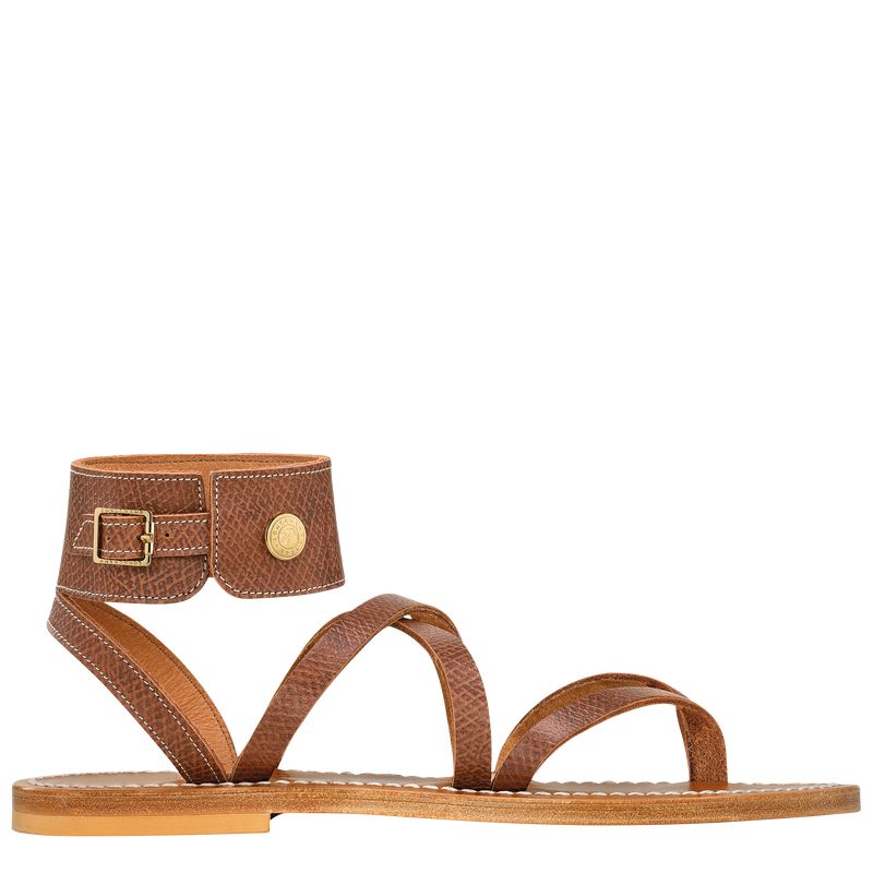 Brown Longchamp X K.Jacques Women Sandals | Ksa-638OWMHGT