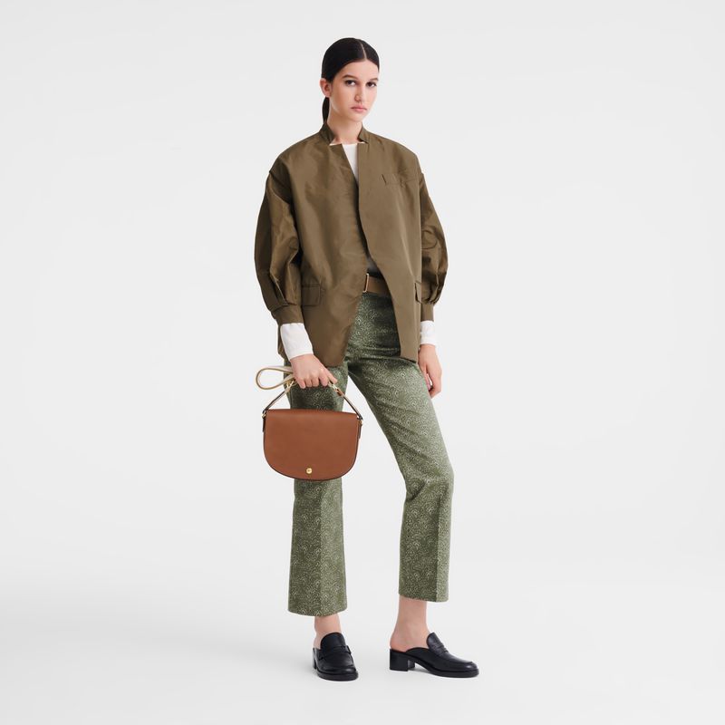 Brown Longchamp Épure M Women Crossbody Bag | Ksa-154QJFRKB
