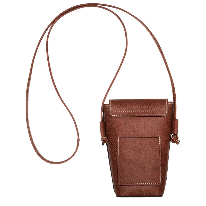 Brown Longchamp Épure With Leather Lace Men Phone Case | Ksa-258MQGEZY