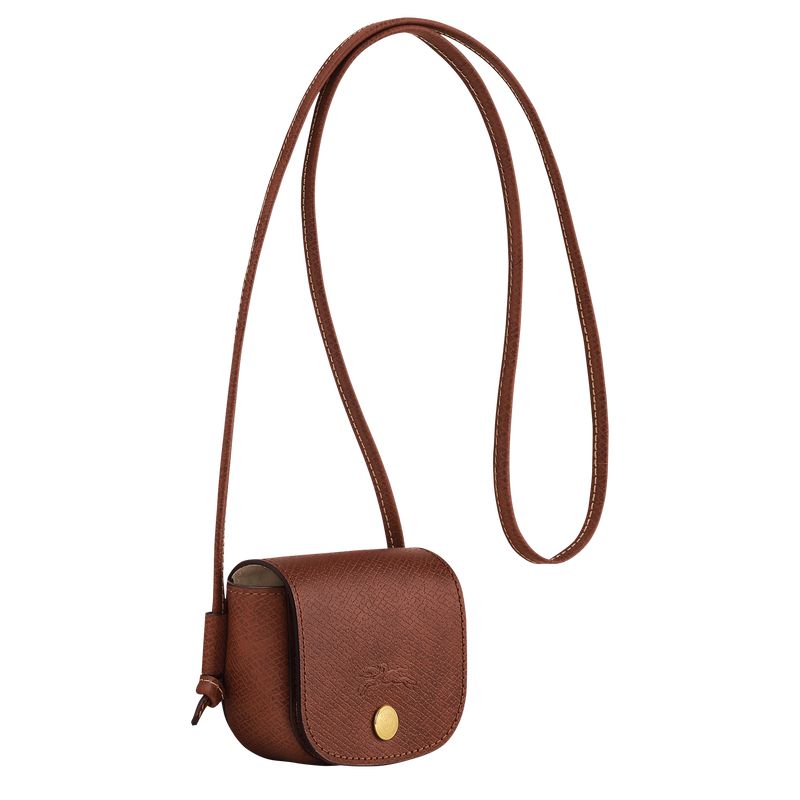 Brown Longchamp Épure With Leather Lace Women Coin Purse | Ksa-750BZVJNE