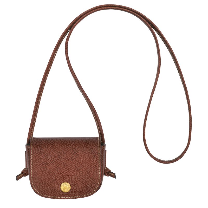 Brown Longchamp Épure With Leather Lace Women Coin Purse | Ksa-750BZVJNE