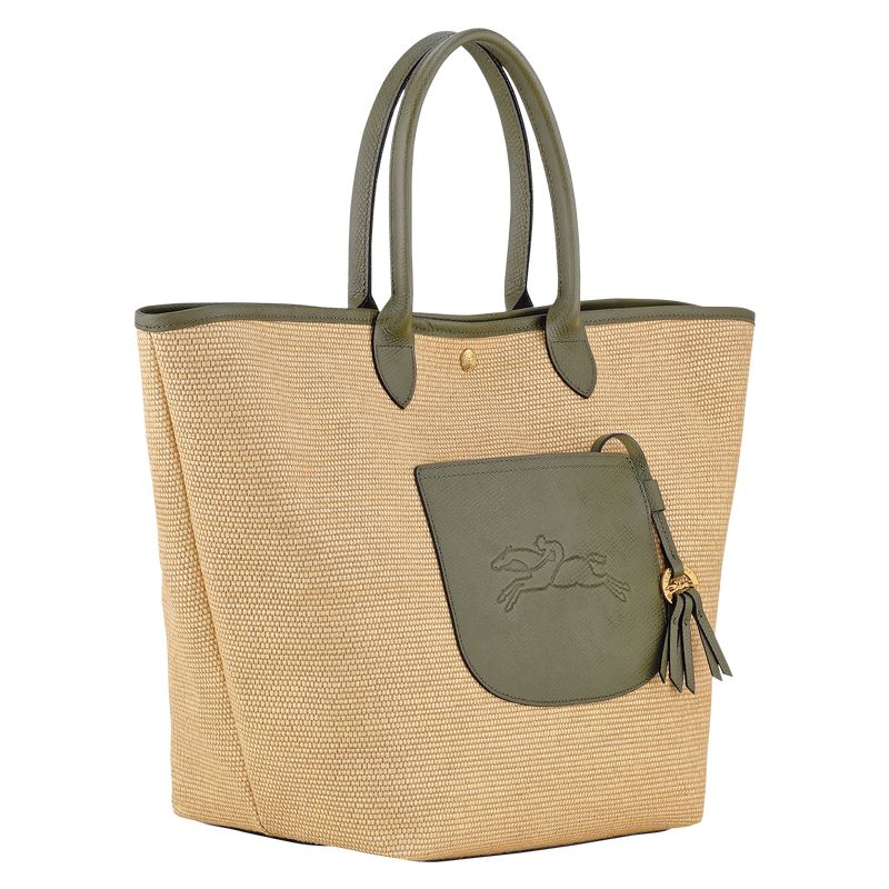 Brown / Olive Longchamp Le Pliage Collection L Basket Women Tote Bag | Ksa-368YFSOBI