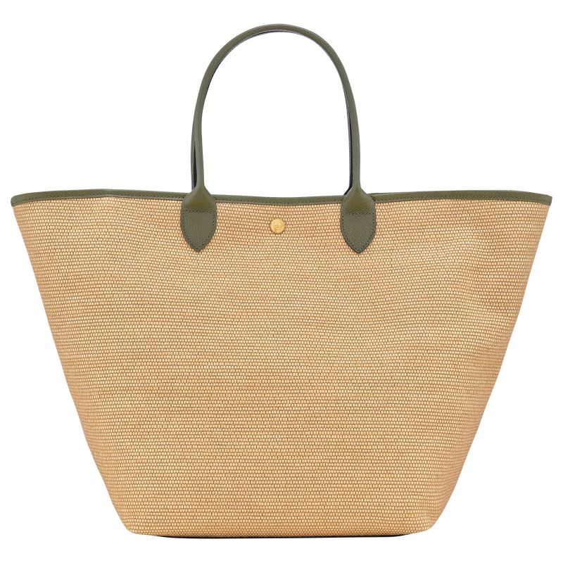 Brown / Olive Longchamp Le Pliage Collection L Basket Women Tote Bag | Ksa-368YFSOBI