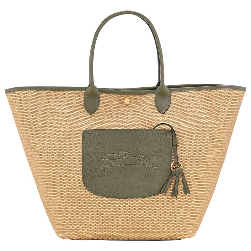 Brown / Olive Longchamp Le Pliage Collection L Basket Women Tote Bag | Ksa-368YFSOBI