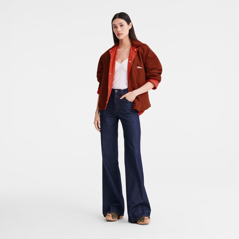 Brown / Pink Longchamp Padded Blouson Women Jacket | Ksa-502VWTHBZ