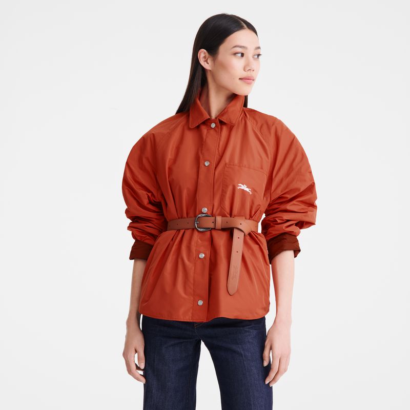 Brown / Pink Longchamp Padded Blouson Women Jacket | Ksa-502VWTHBZ