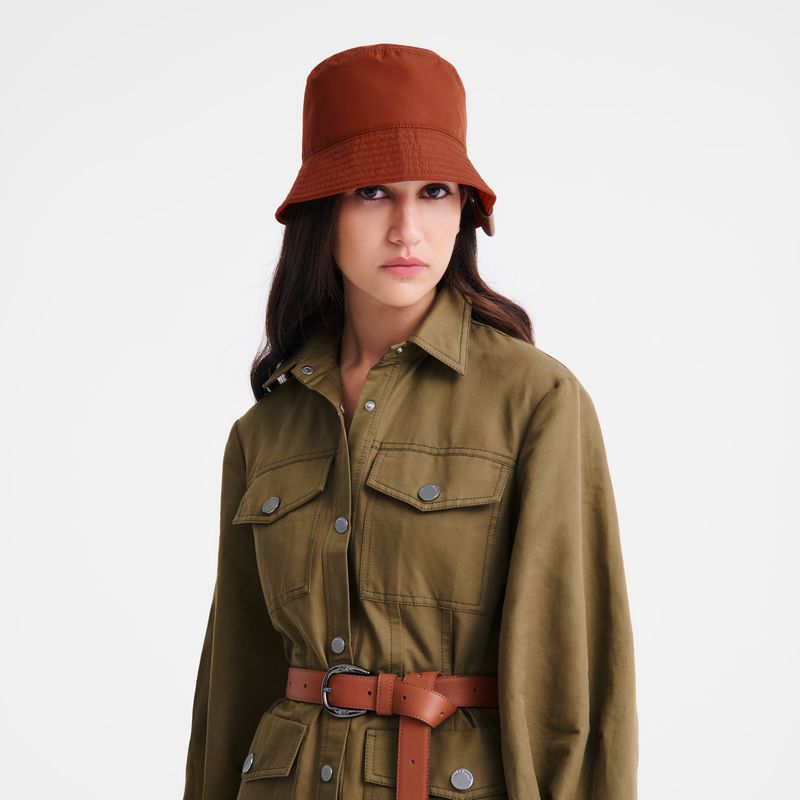 Brown / Pink Longchamp Reversible Women Bucket Hat | Ksa-372EFSZOX