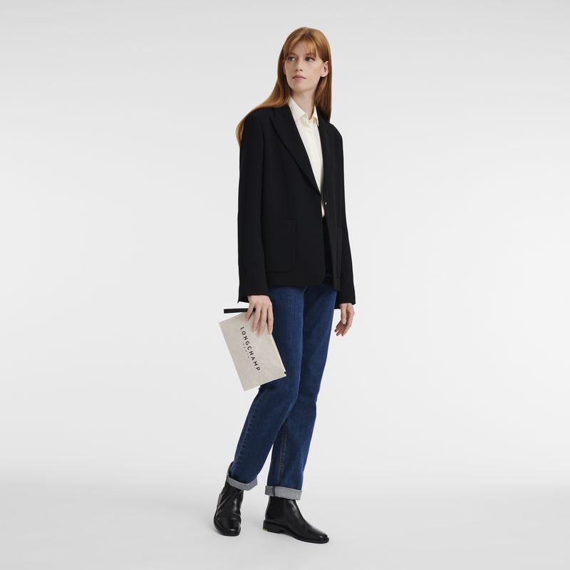 Cream Longchamp Essential Women Pouch | Ksa-258APBXJG