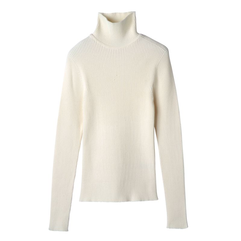 Cream Longchamp High Collar Fitted Women Jumper | Ksa-046IZSKTL