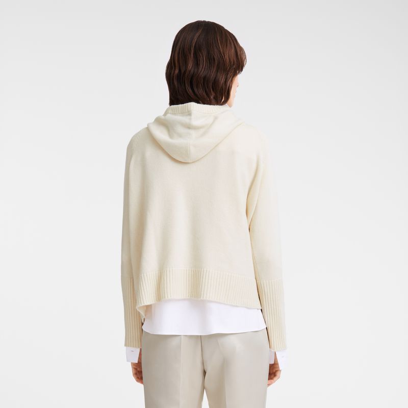 Cream Longchamp Hoodie Women Jumper | Ksa-746GOEXSI