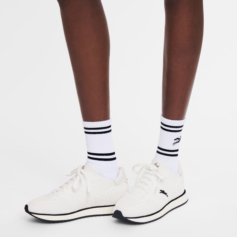 Cream Longchamp Le Pliage Collection Women Sneakers | Ksa-651SXMVAE