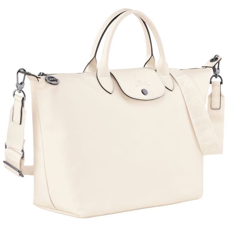 Cream Longchamp Le Pliage Xtra L Men Handbag | Ksa-193MLEYSD