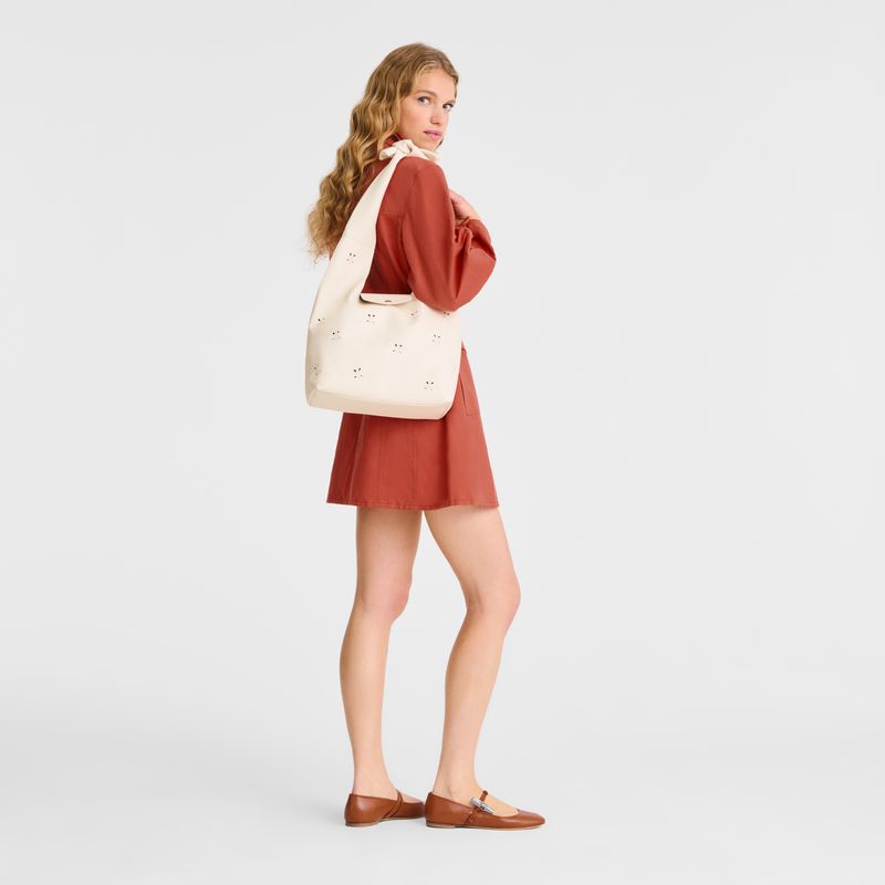 Cream Longchamp Le Pliage Xtra M Women Shoulder Bag | Ksa-570IUBQMP