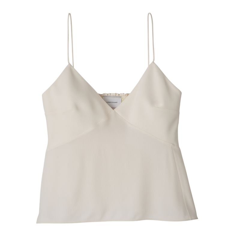 Cream Longchamp Thin Strap Women Top | Ksa-467BQWLIX