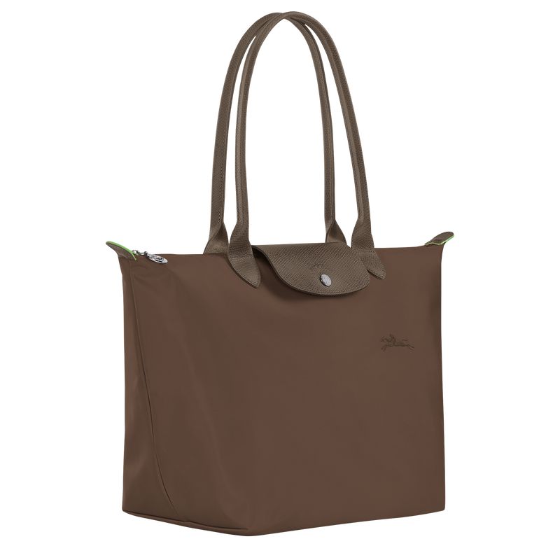 Dark Brown Longchamp Le Pliage Green L Women Tote Bag | Ksa-673XAVGWC