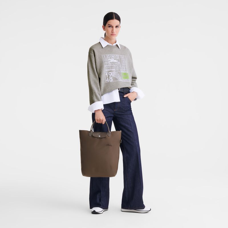 Dark Brown Longchamp Le Pliage Green M Men Tote Bag | Ksa-247NUFABT