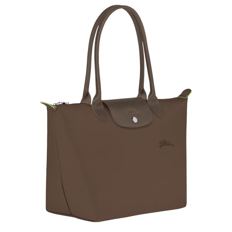Dark Brown Longchamp Le Pliage Green M Women Tote Bag | Ksa-045HLXKMF