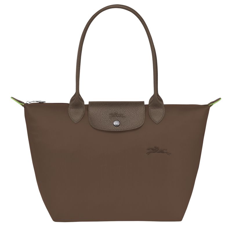 Dark Brown Longchamp Le Pliage Green M Women Tote Bag | Ksa-045HLXKMF