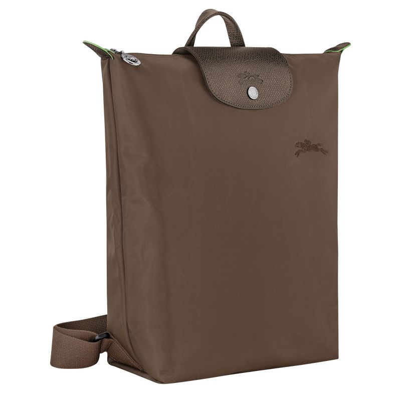Dark Brown Longchamp Le Pliage Green M Women Backpack | Ksa-742OAFQZP