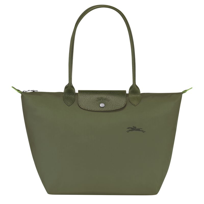 Dark Green Longchamp Le Pliage Green L Women Tote Bag | Ksa-142CEASXD