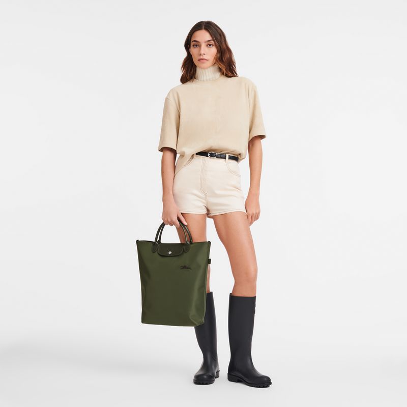 Dark Green Longchamp Le Pliage Green M Men Tote Bag | Ksa-284EUJQAG