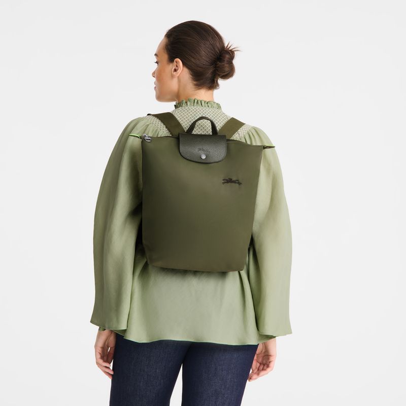 Dark Green Longchamp Le Pliage Green M Women Backpack | Ksa-849DREHZS