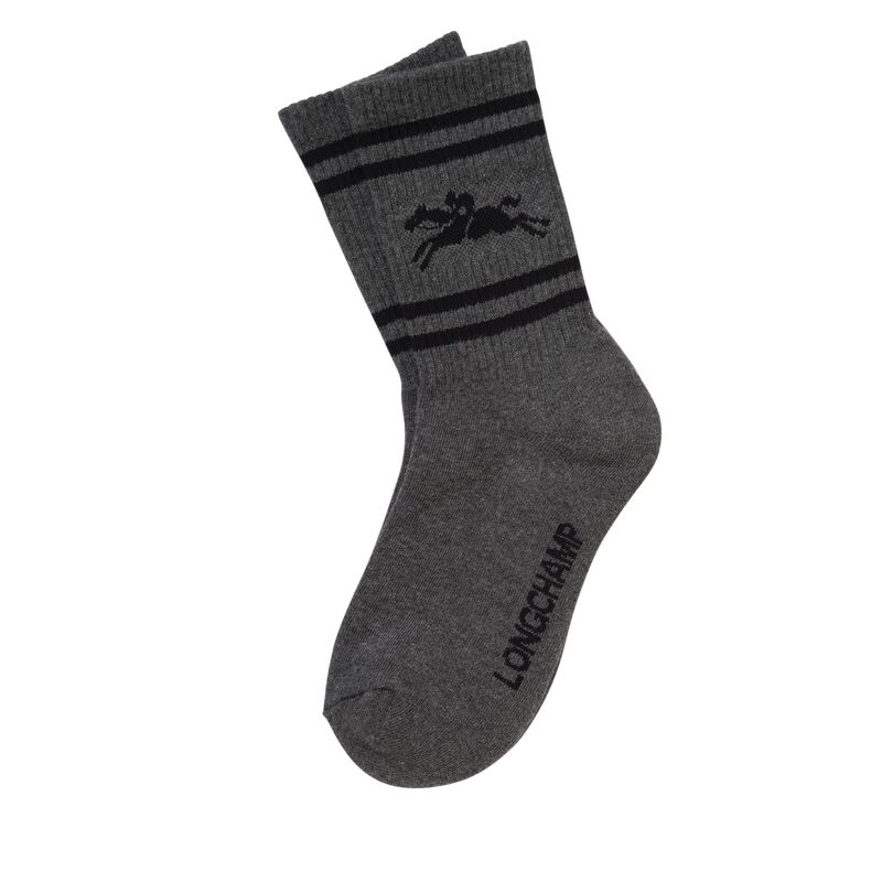Dark Grey Longchamp Knit Women Socks | Ksa-364KEBICV
