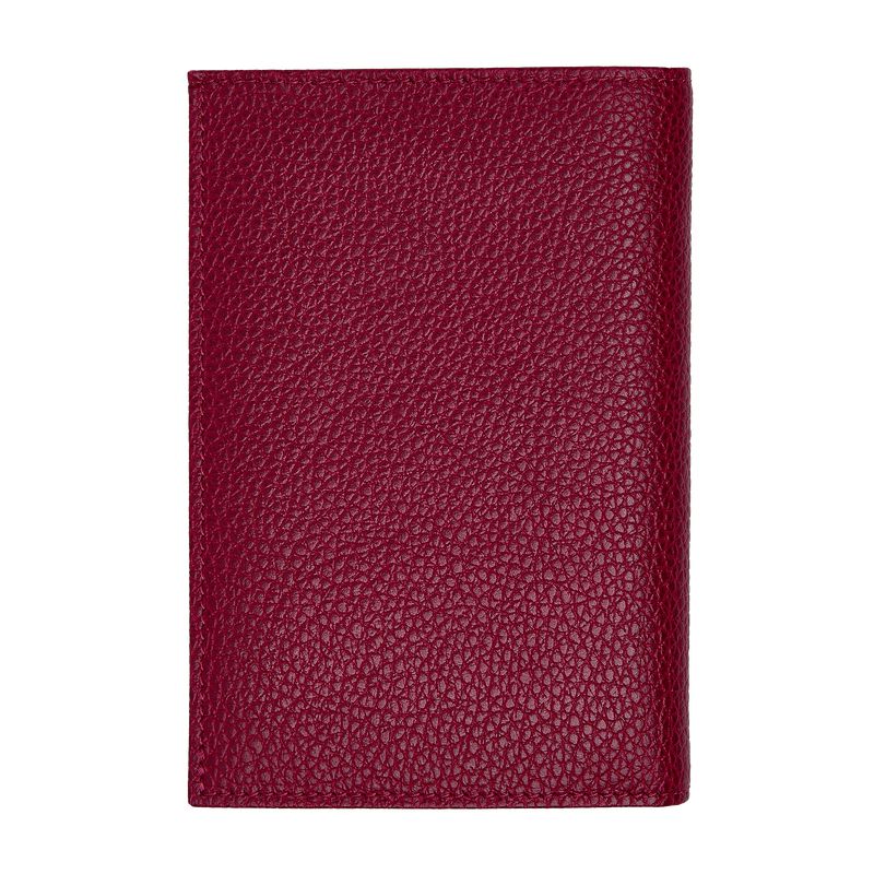 Dark Pink Longchamp Le Foulonné Women Passport Holder | Ksa-935UVDEHC