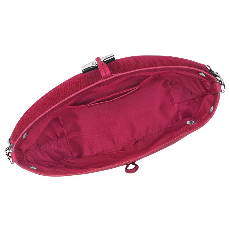 Dark Pink Longchamp Le Roseau M Women Shoulder Bag | Ksa-731VALUNQ
