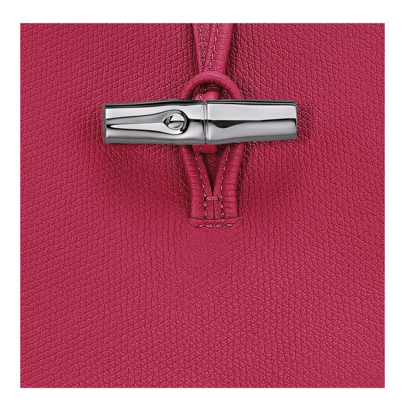 Dark Pink Longchamp Le Roseau M Women Shoulder Bag | Ksa-731VALUNQ