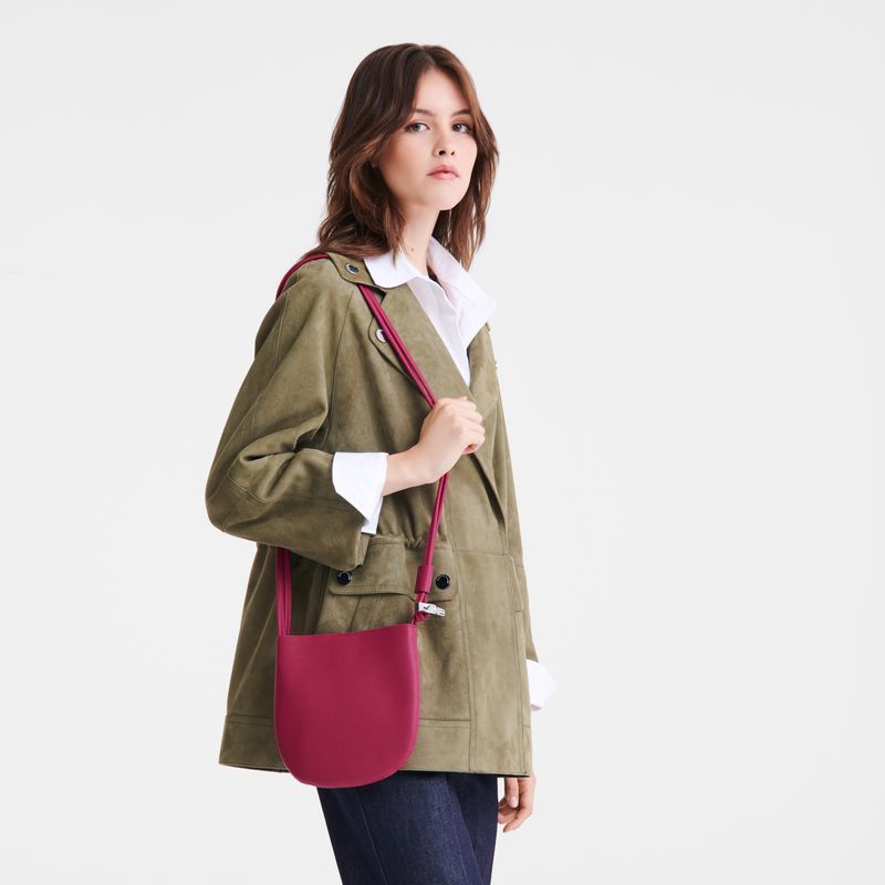 Dark Pink Longchamp Le Roseau S Women Crossbody Bag | Ksa-634RLQSMV