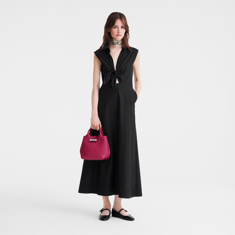 Dark Pink Longchamp Le Roseau S Women Handbag | Ksa-607BJYEGA