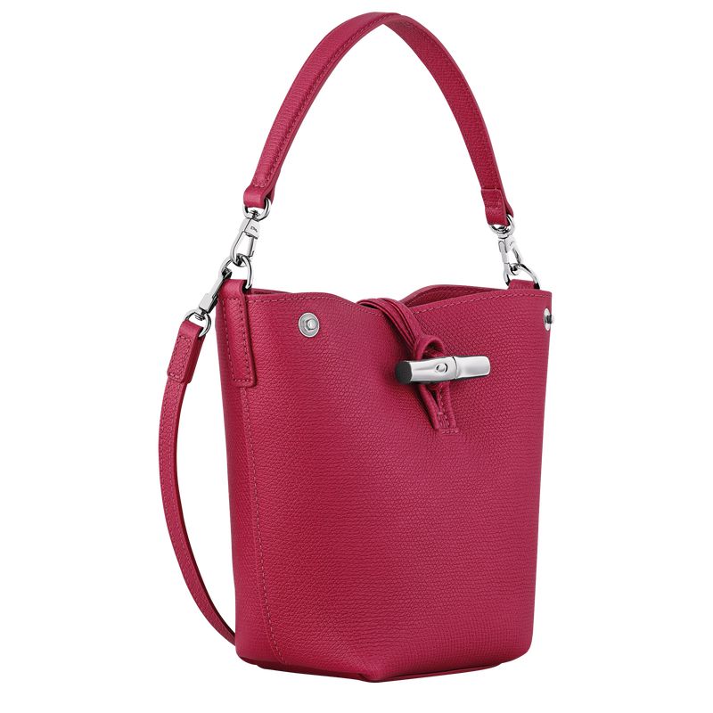 Dark Pink Longchamp Le Roseau Xs Women Bucket Bag | Ksa-908ZBWSOL